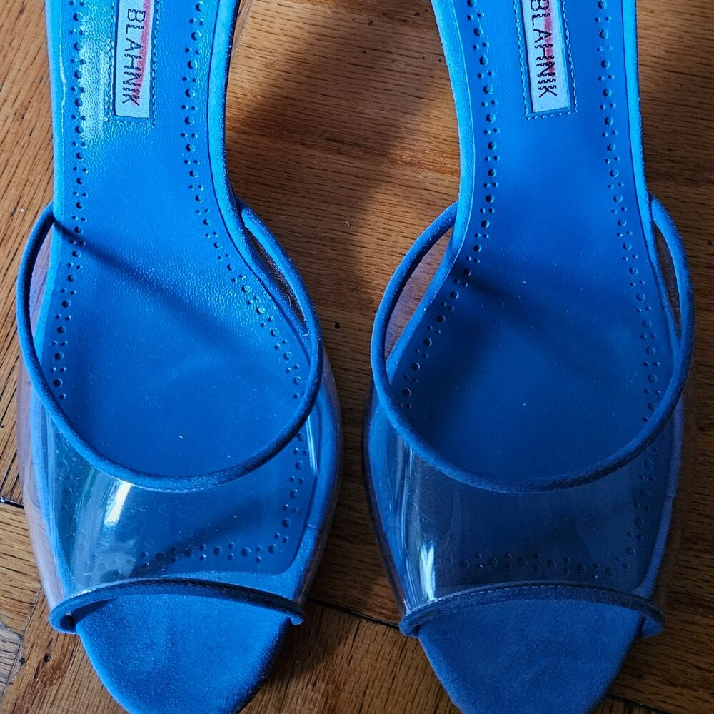 Manolo Blahnik PVC and Suede Heels size EU39